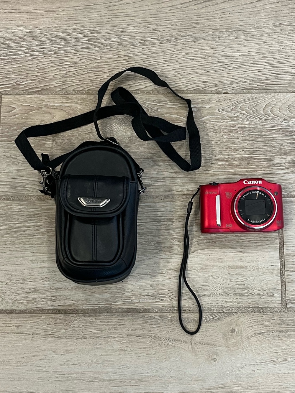Canon PowerShot SX160 IS Red Compact Digital Camera 16MP 16x Zoom IS w/ View Bag